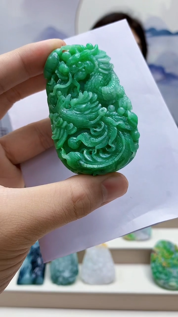 未镶嵌定制翡翠4829bb-毛货挂件30