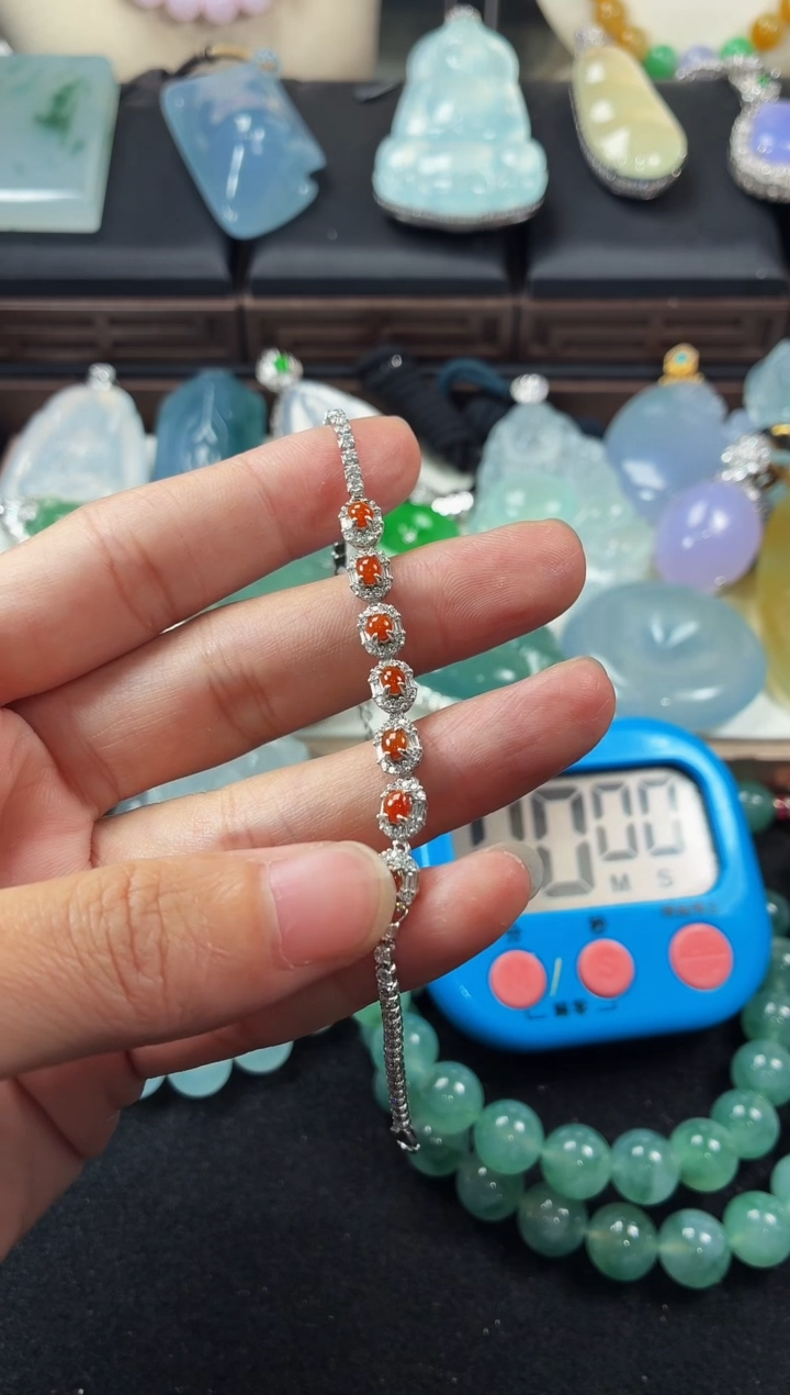 颈饰银S925镶嵌翡翠程****院5055-S925银