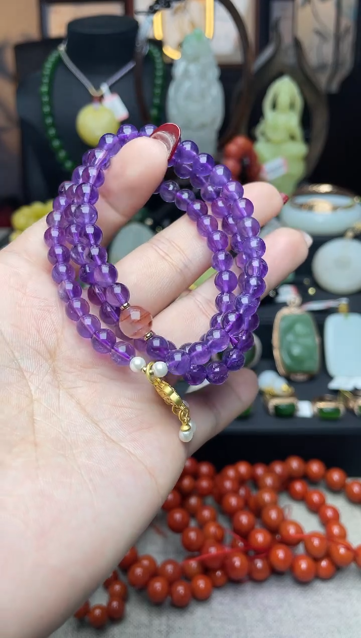 【闪购商品】紫晶颈饰未镶嵌项链