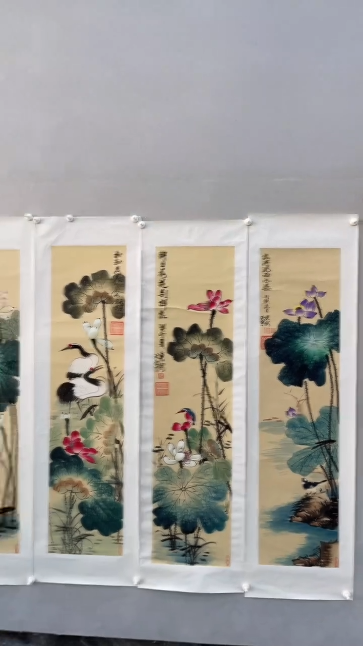 国画释天宇释天宇四条屏