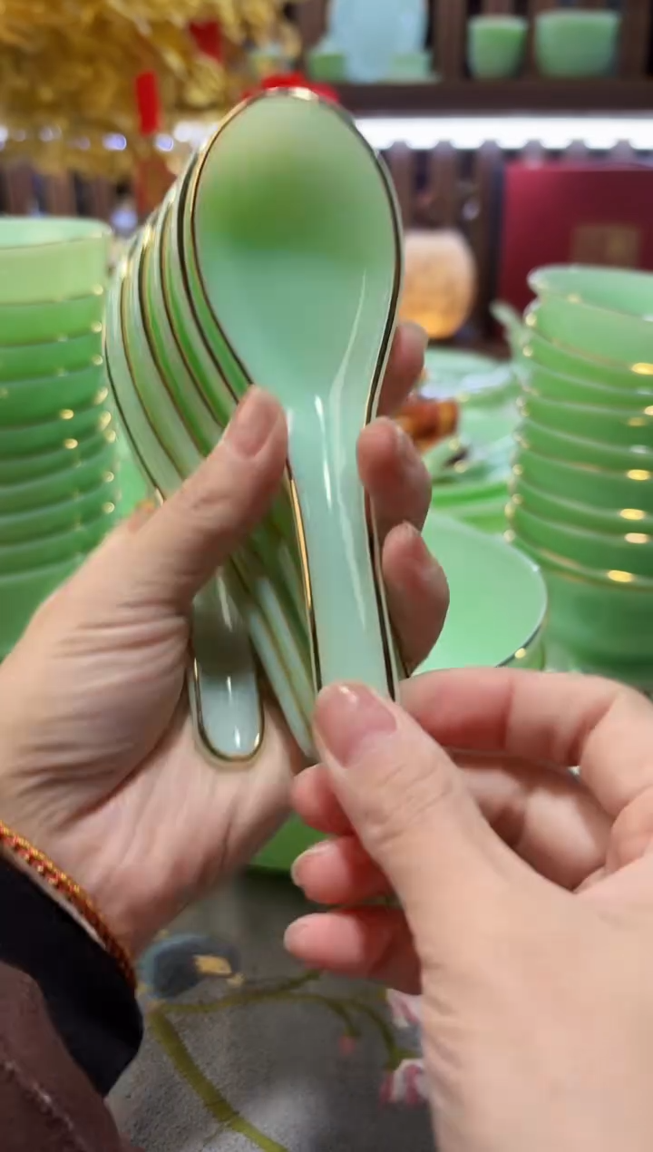 玉瓷勺子6个景德镇餐具