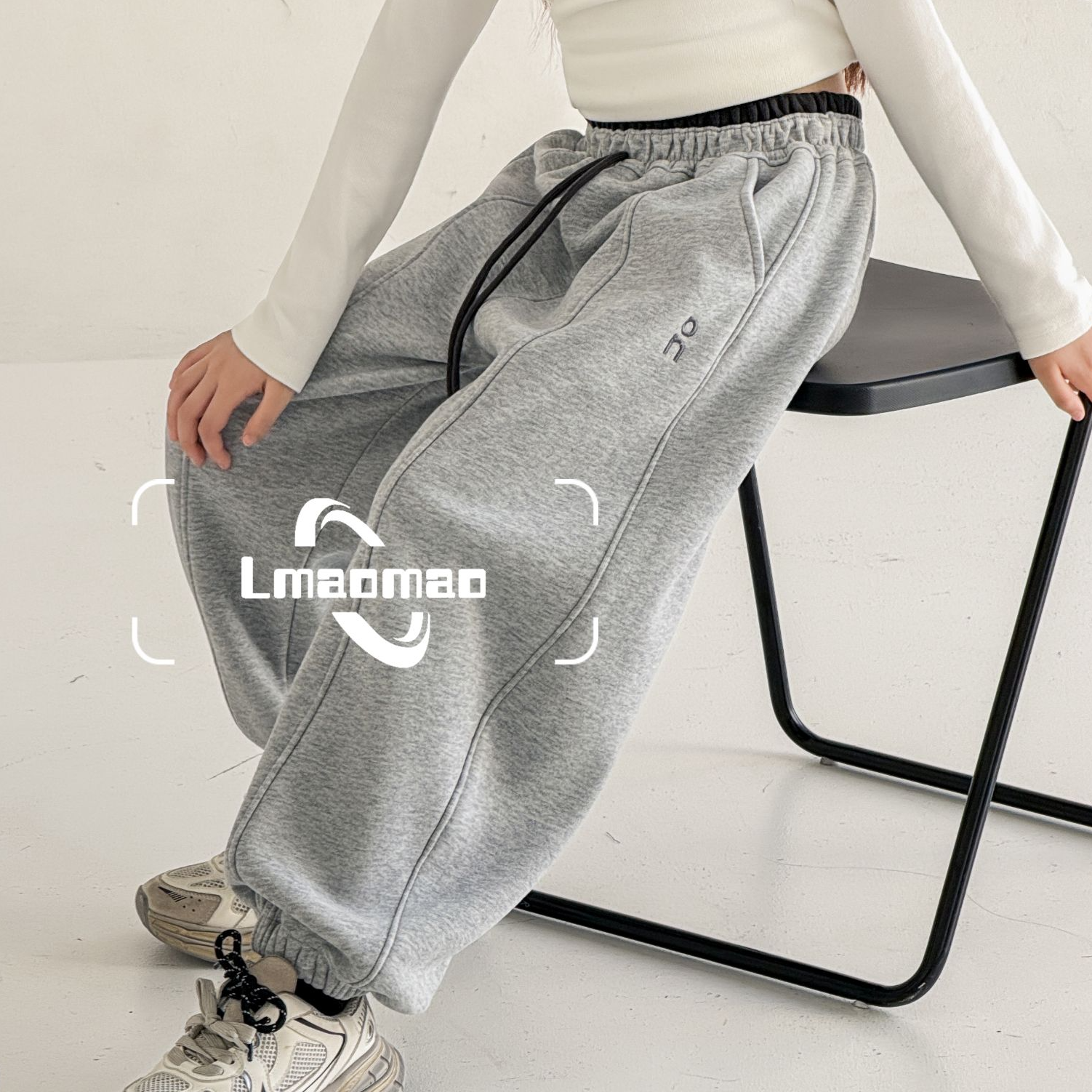 【450克奥粒绒】儿童冬季加绒防寒棉韩版百搭潮流宽松休闲弯刀裤