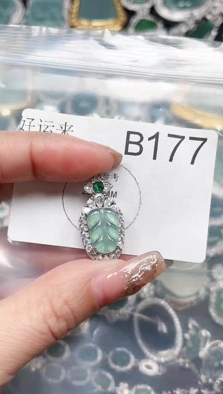 【闪购商品】翡翠颈饰未镶嵌送皮绳177