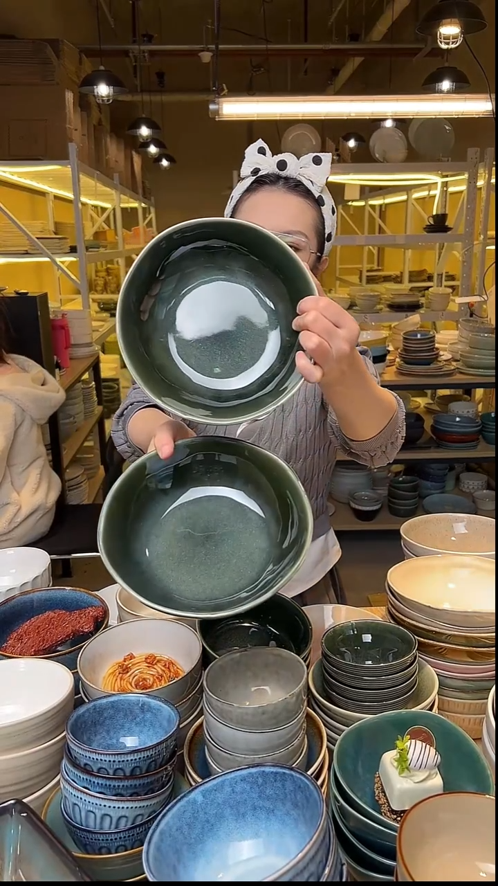 瓷10外贸尾货窑变釉下彩默认微瑕