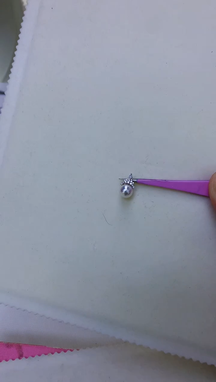 银S925镶嵌饰品海水珍珠冰雪女王吊坠