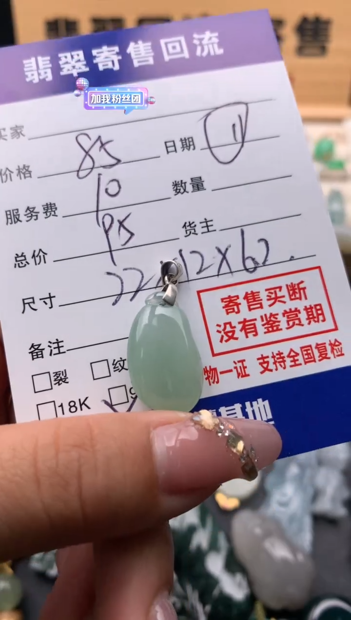 【闪购商品】翡翠颈饰银S925镶嵌10126095