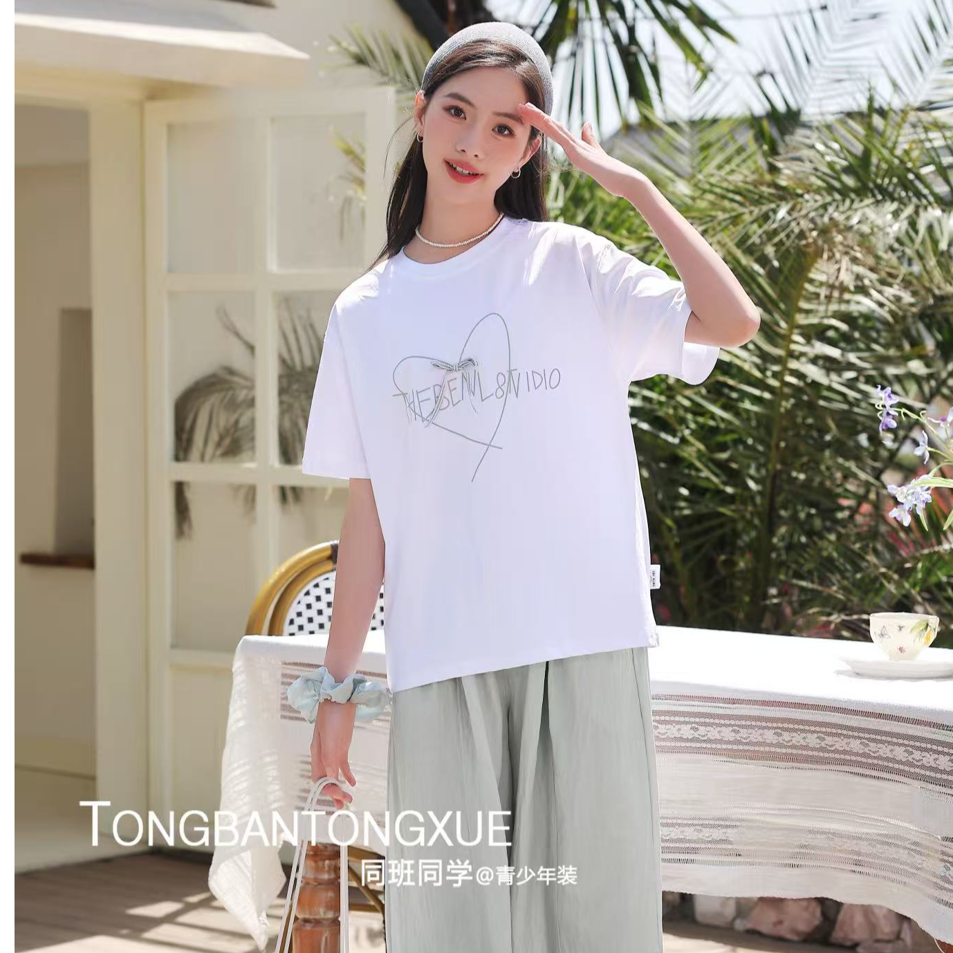 女童夏装套装休闲夏日短袖透气2025新款时尚洋气两件套学生2701