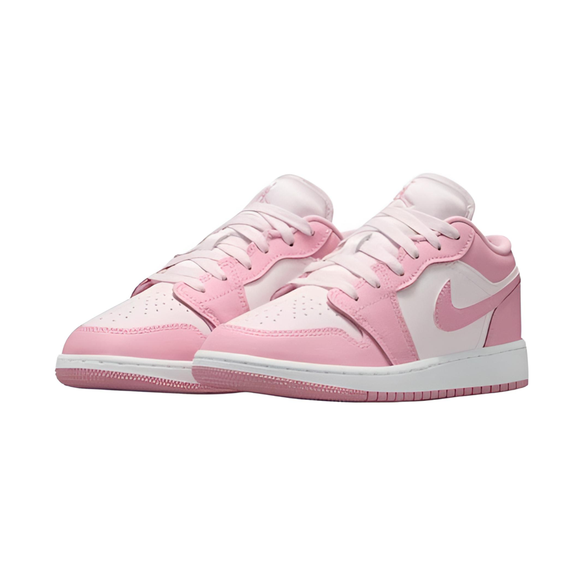 NIKE/耐克官方正品AJ1 GS白粉流光风低帮运动休闲板鞋553560-614
