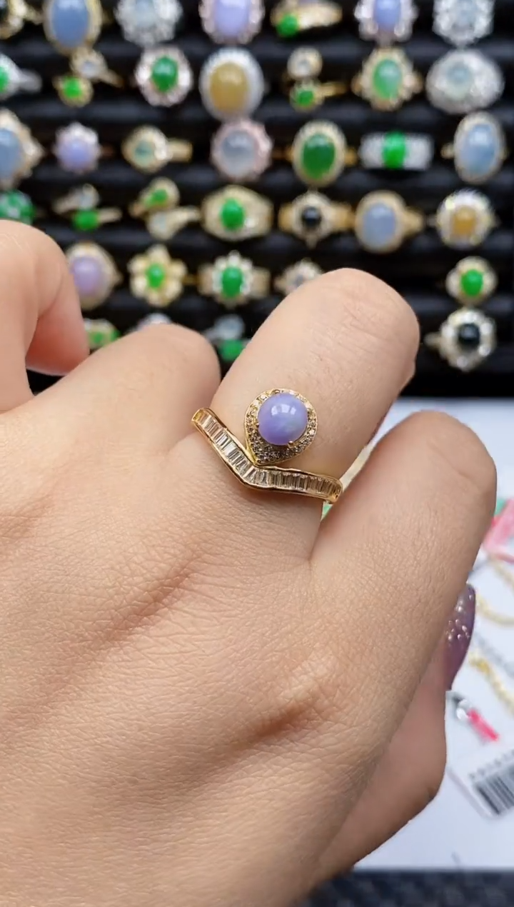 银S925镶嵌戒指翡翠1558