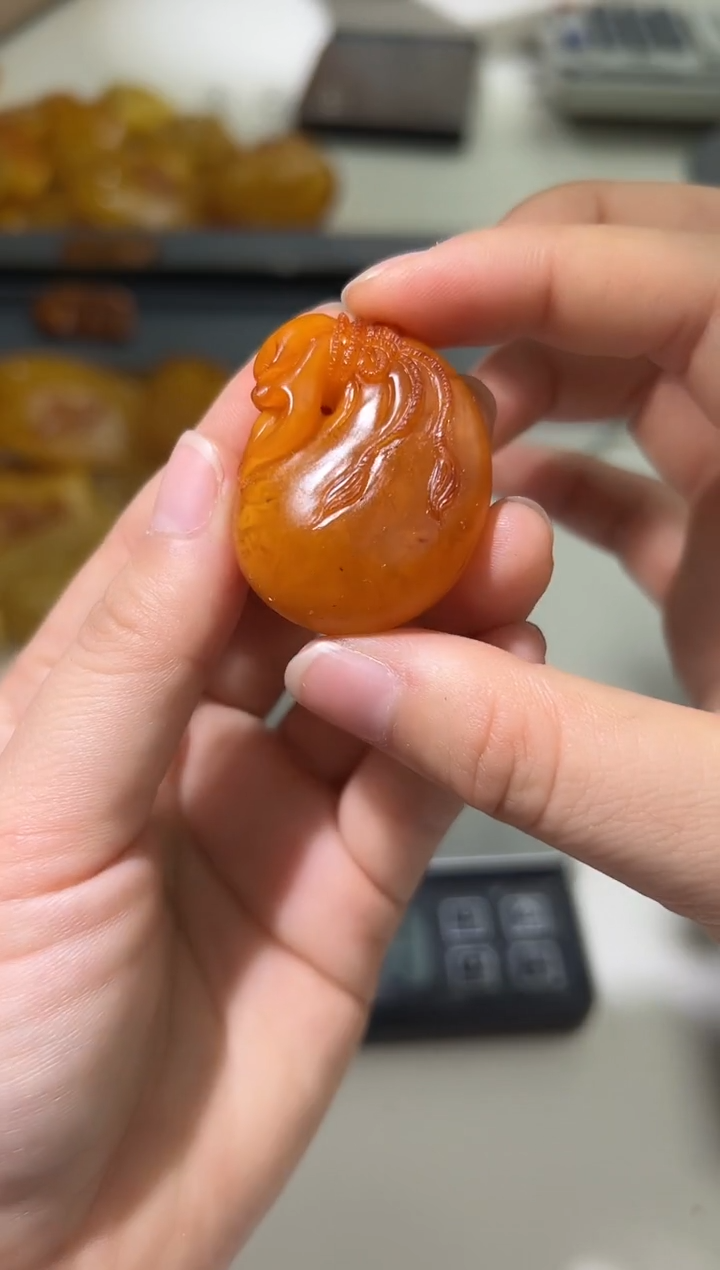 裸石琥珀未镶嵌琥珀蜜蜡吊坠