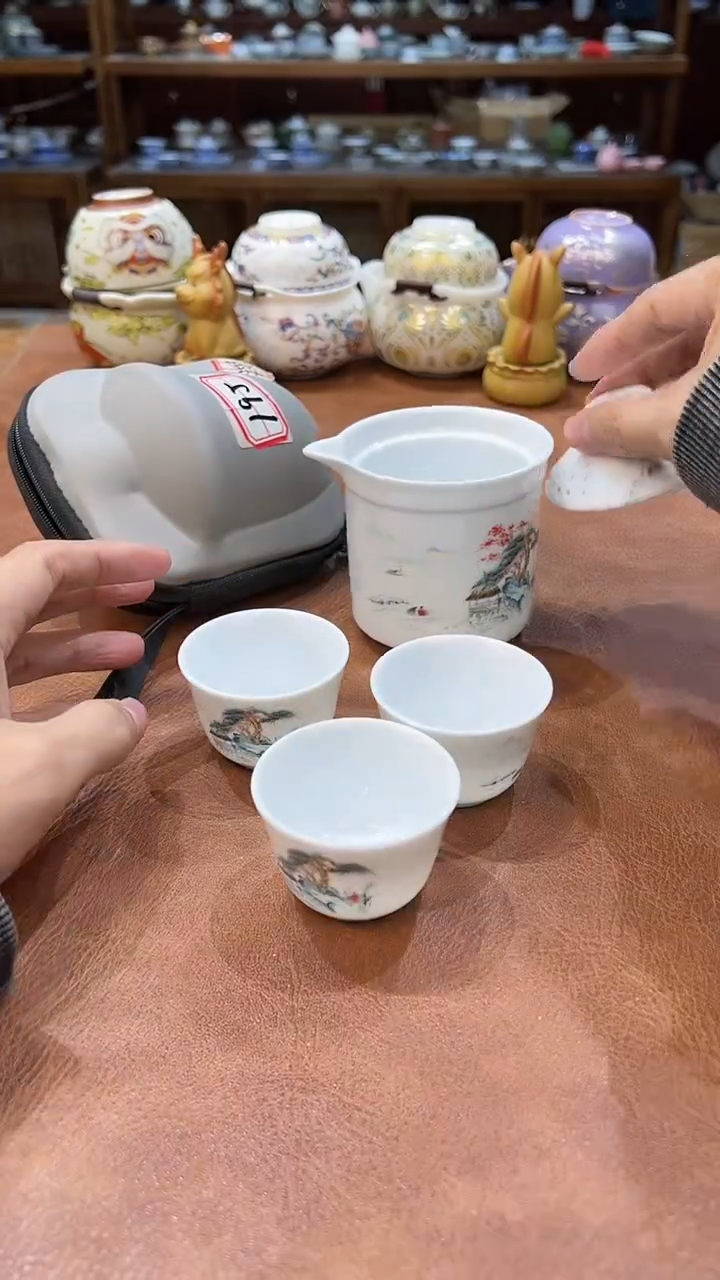 真的很便宜会开片的旅行茶具