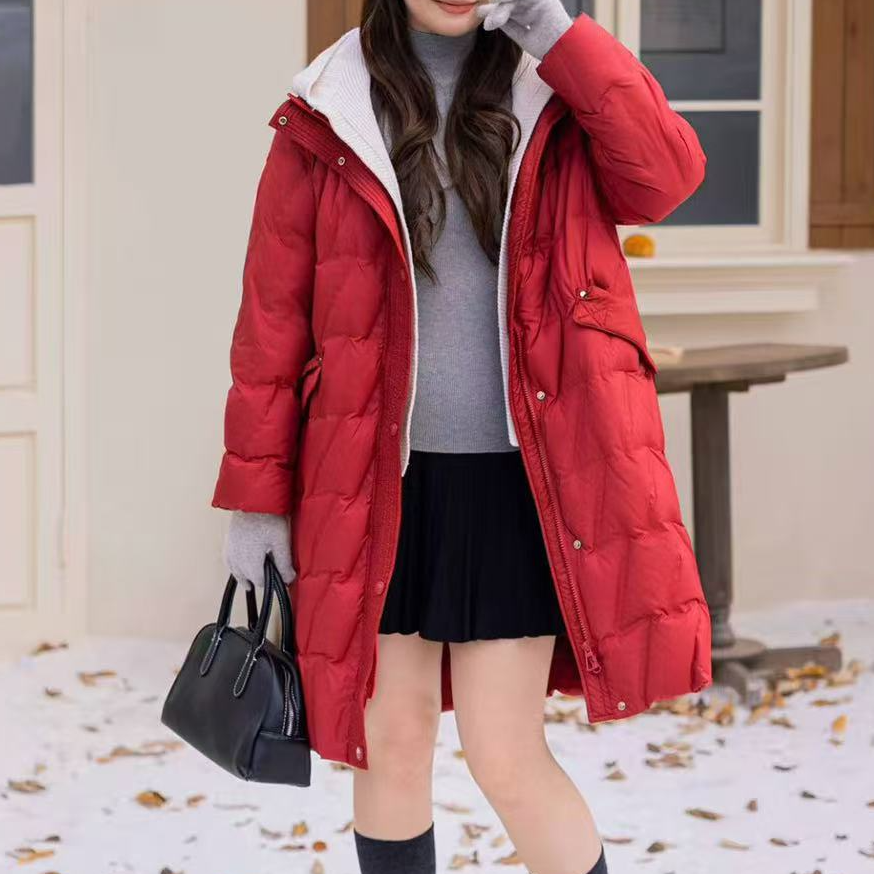 【WJ】冬款 祝 6813 两色中长款羽绒服（1-4）