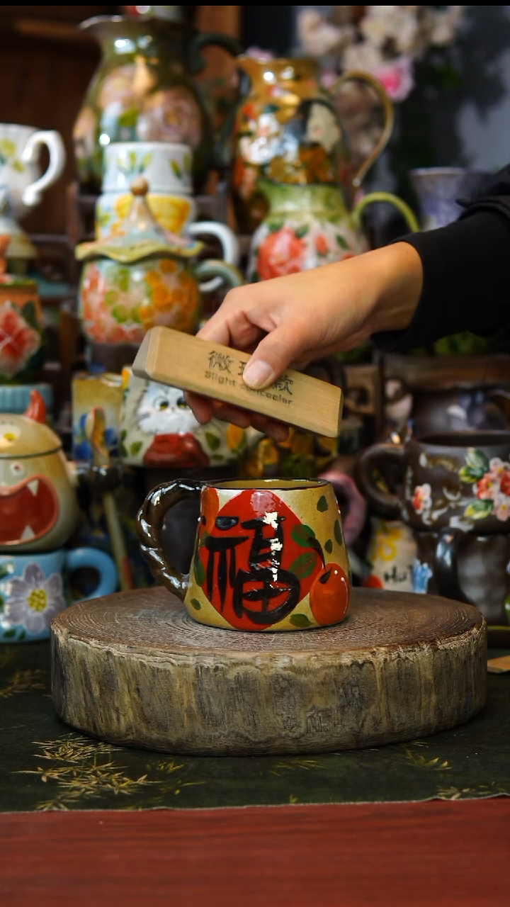 陶瓷32微瑕景德镇手工釉下彩陶瓷