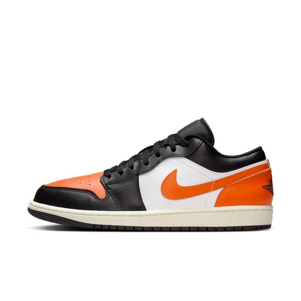 Nike/耐克正品男子AJ1扣碎黑橙低帮流光风运动休闲鞋553558-081