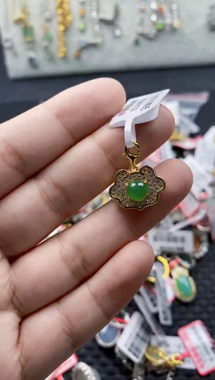 翡翠戒指银S925镶嵌99999999    6