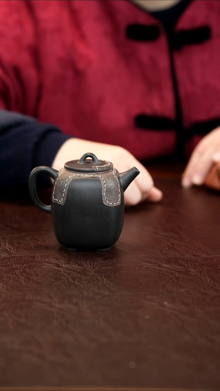 茶壶紫砂大**宝高黑料 混方 皮革
