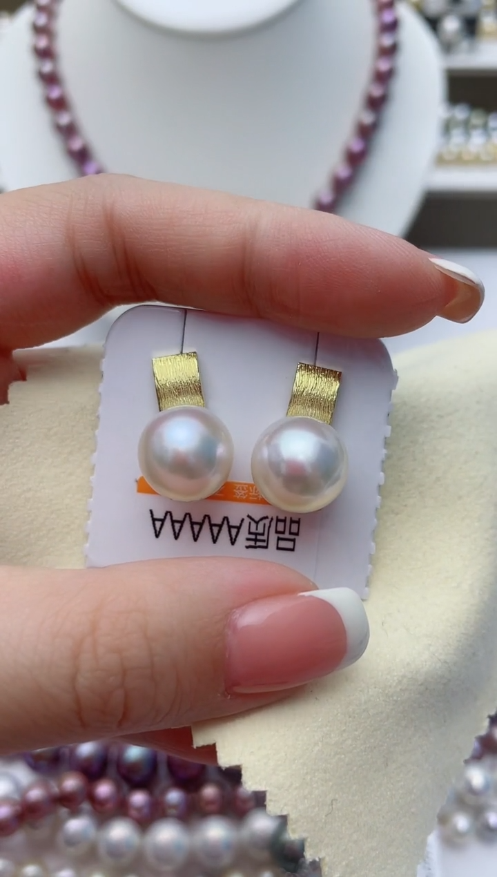 【闪购商品】淡水珍珠耳饰银S925镶嵌W9