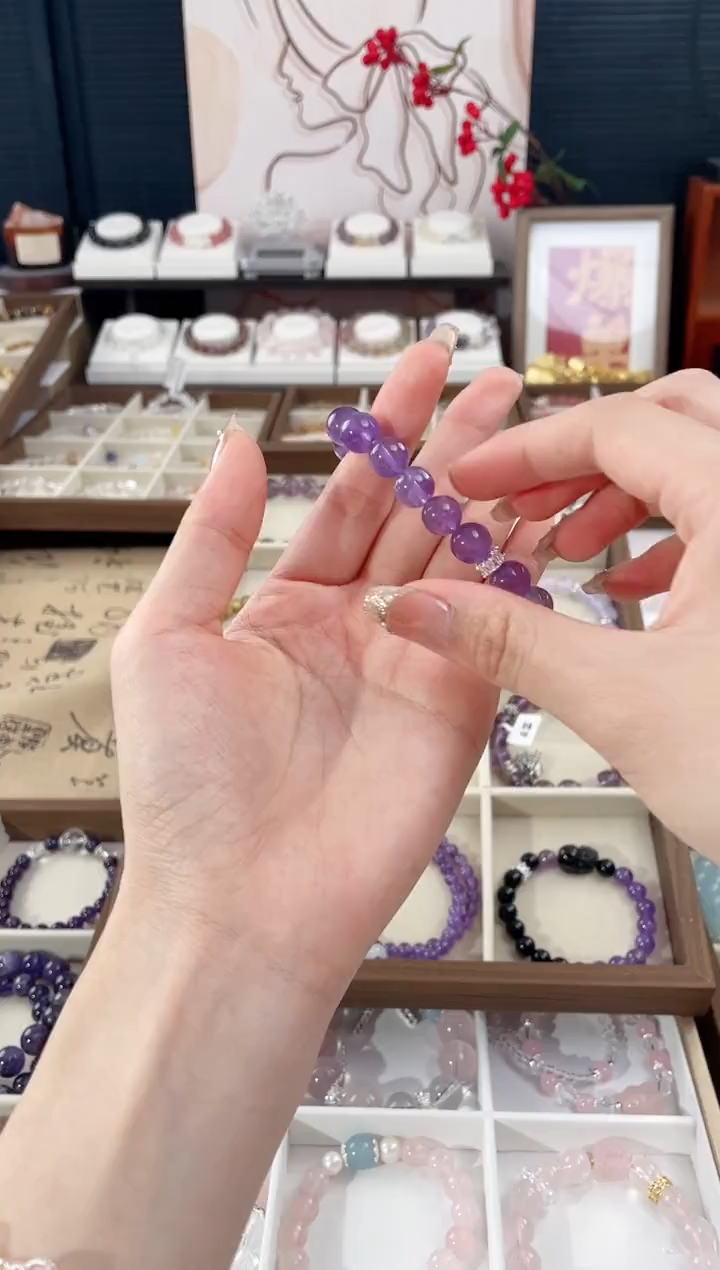 【闪购商品】水晶手链未镶嵌天然水晶单圈双圈素圈设计款气质