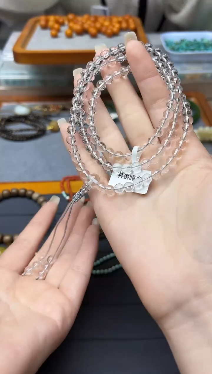 未镶嵌车挂水晶白水晶长串ZD