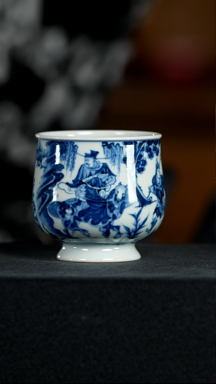 仿元青花鬼谷子下山062