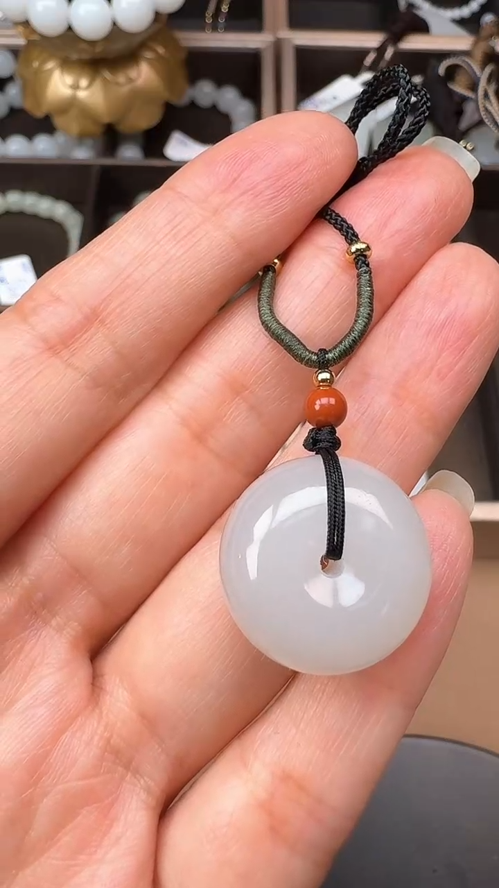 【闪购商品】和田玉吊坠未镶嵌1379 20mm平安扣