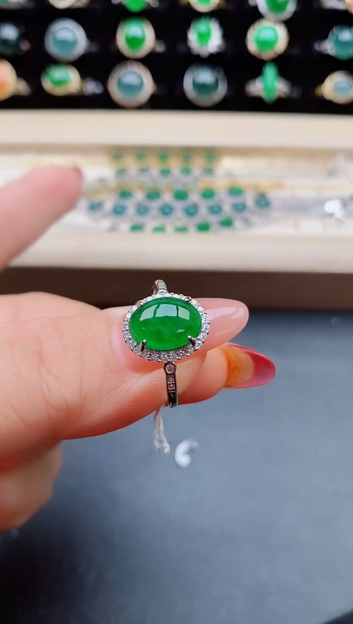 【闪购商品】翡翠戒指银S925镶嵌1321321
