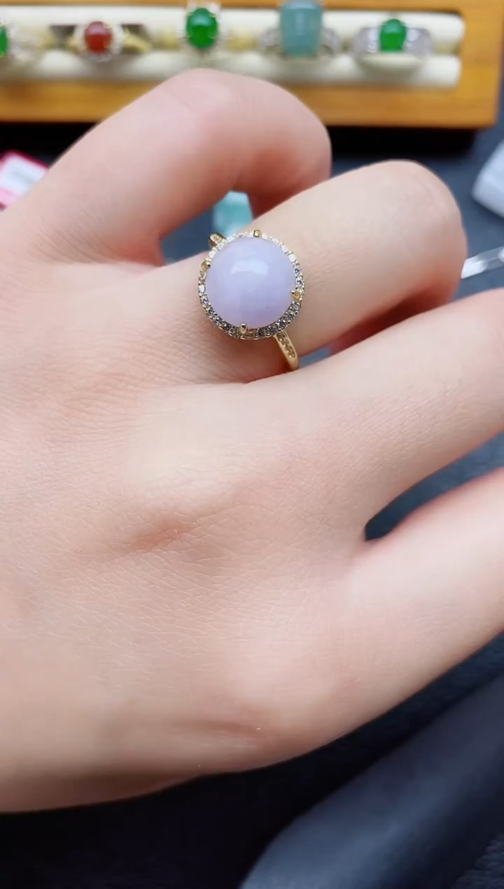 银S925镶嵌戒指翡翠1