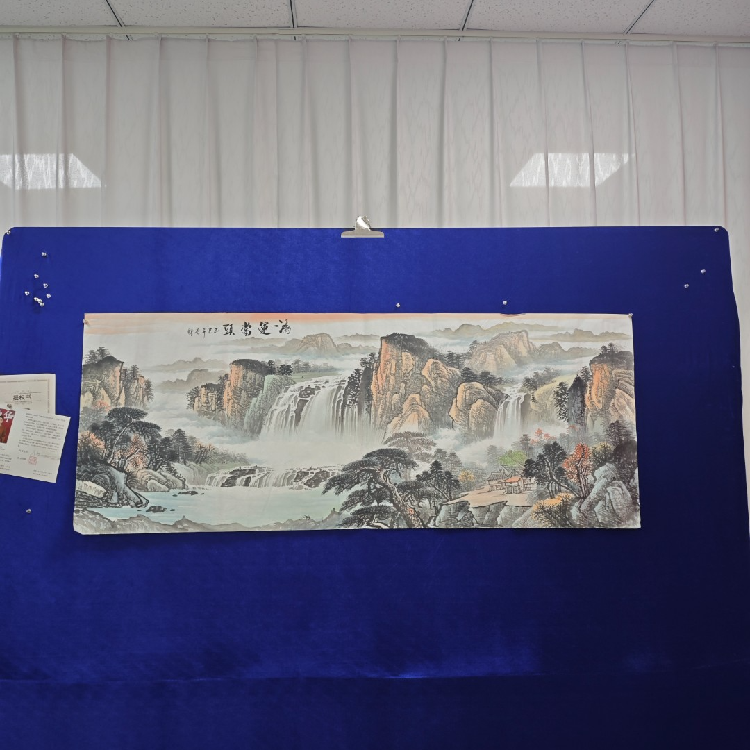 鸿运当头z李鲤手绘作品画芯尺寸小红180cm*70cm