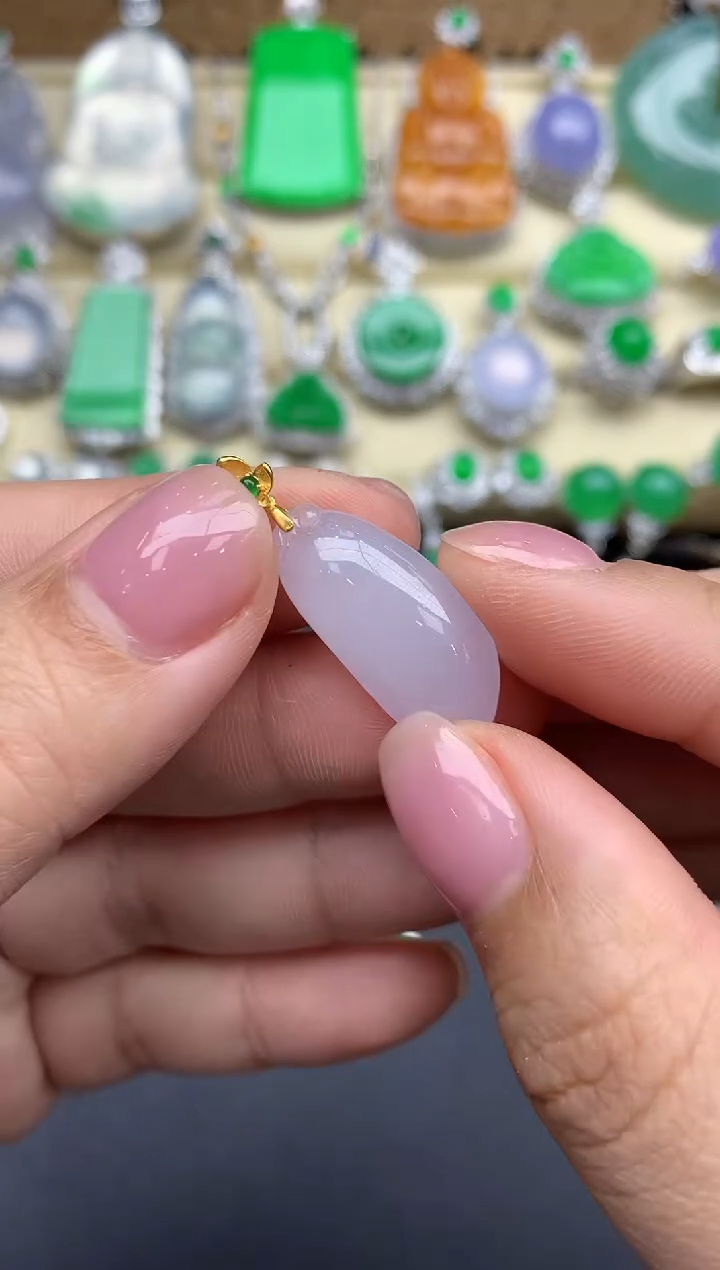 【闪购商品】翡翠颈饰18K金镶嵌96-中国好珍宝