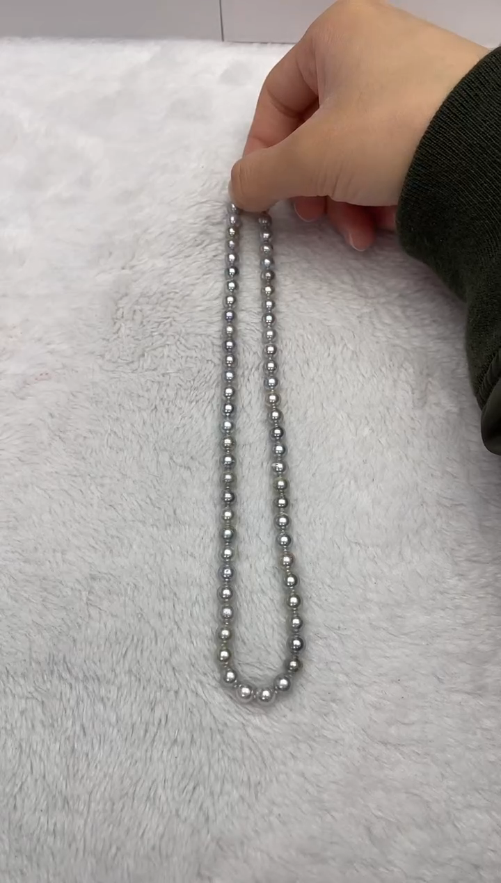 【闪购商品】海水珍珠颈饰未镶嵌AK真多麻6.5-7mm（多样性发一）