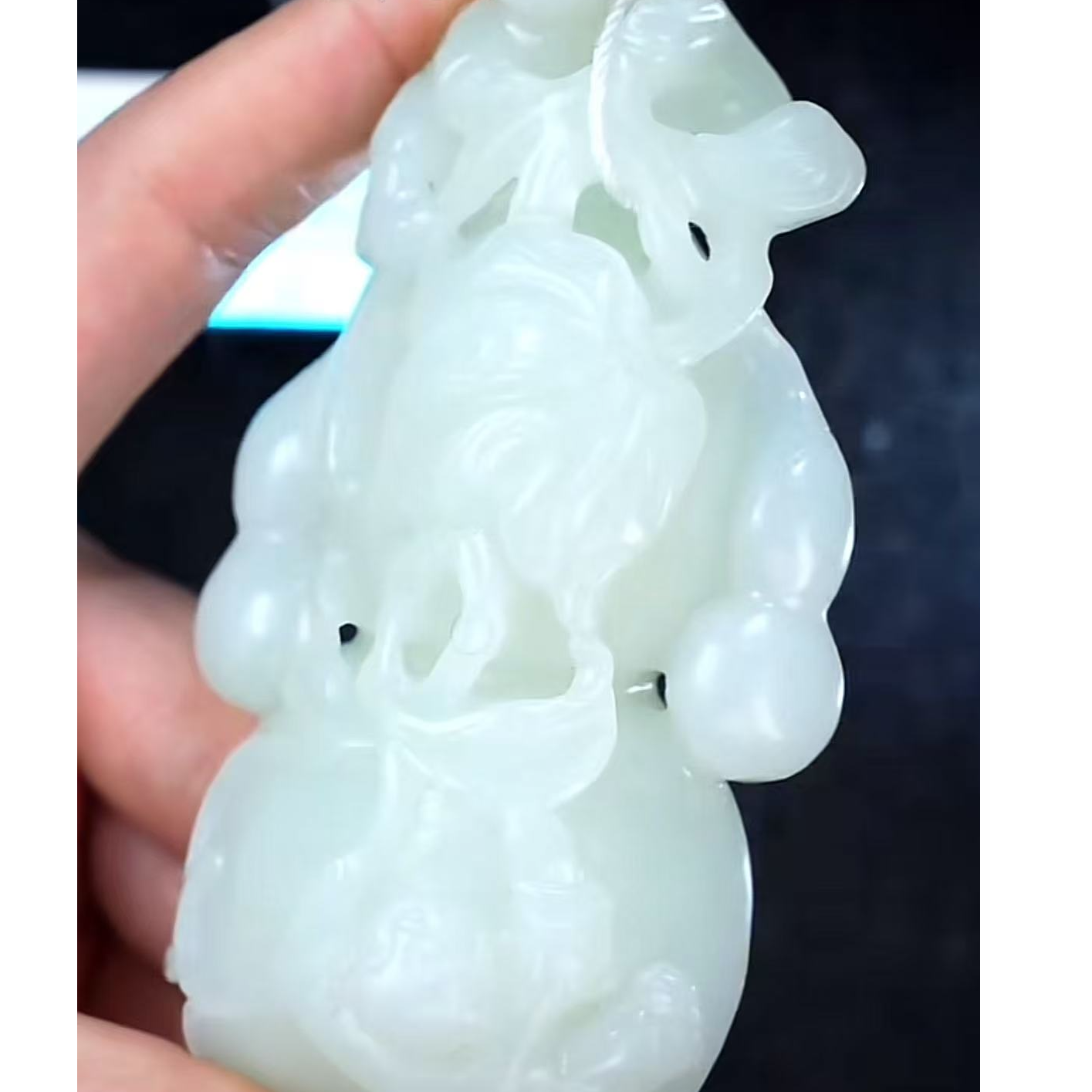 清代和田玉葫芦把件