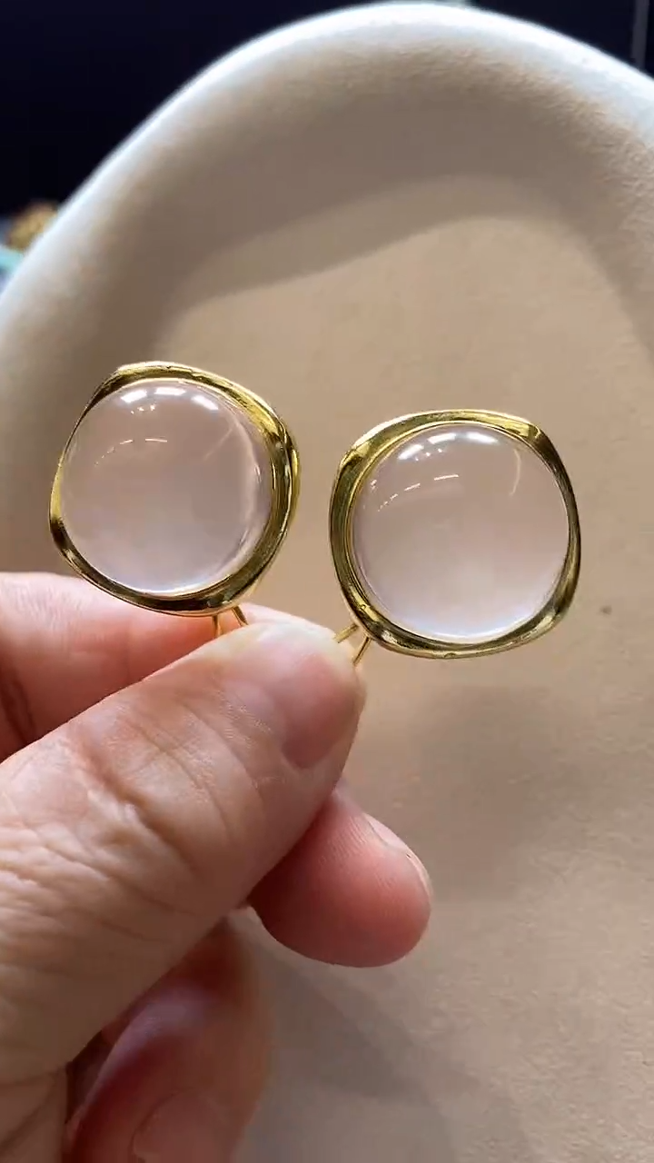 银S925镶嵌耳饰水晶耳环