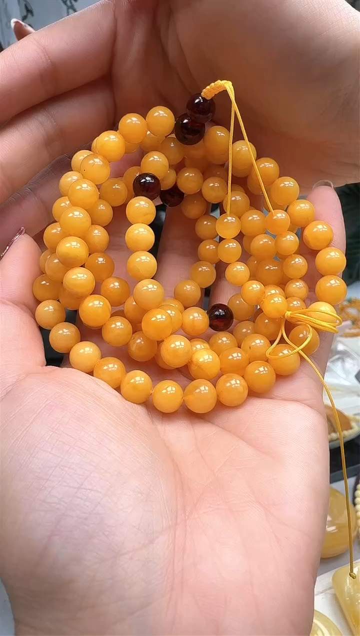 【闪购商品】琥珀裸石未镶嵌项链