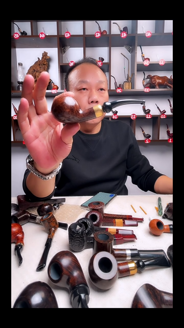 意大利石楠木手工打磨烟斗