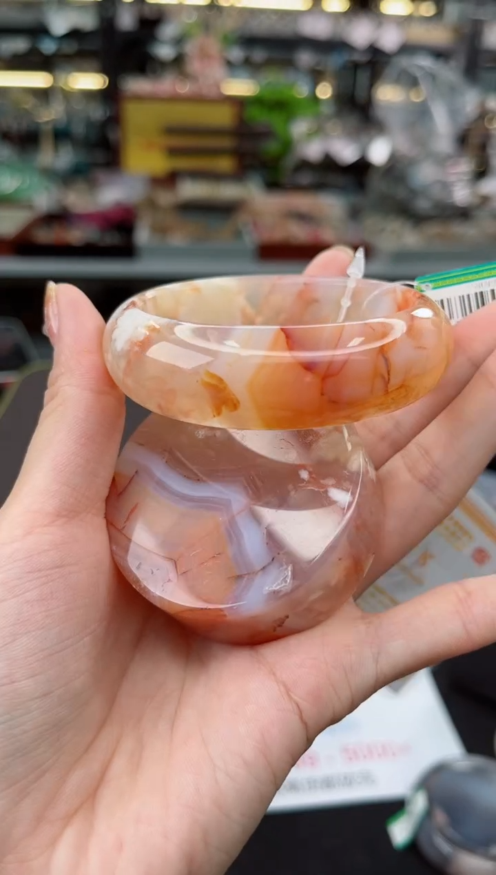 【闪购商品】石英质玉手镯未镶嵌56圈口（赠品镯心）6680851