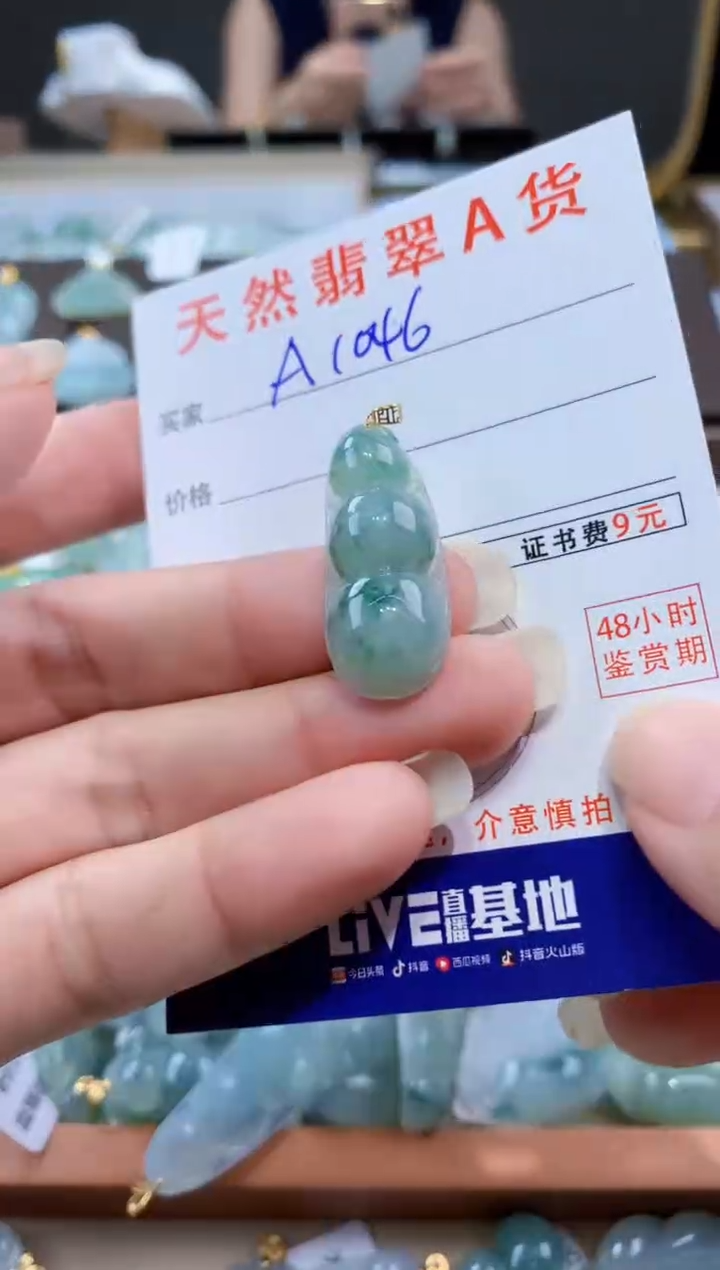 颈饰未镶嵌翡翠天然翡翠A货挂件 