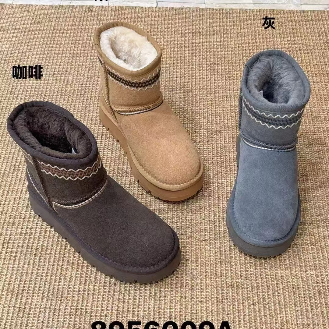 6009A#时尚百搭加绒短靴