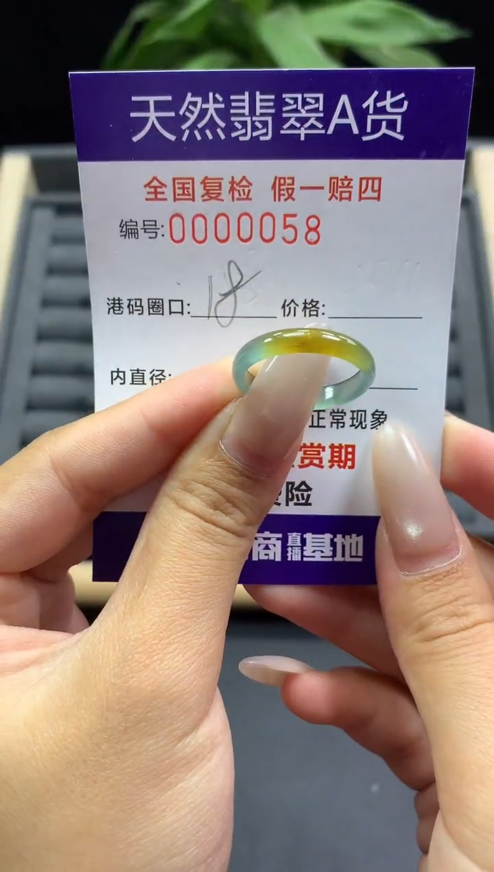 未镶嵌戒指翡翠天然  0058