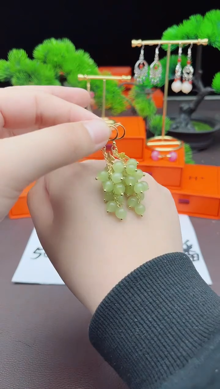 【闪购商品】玛瑙/玉髓耳钉银S925镶嵌229000