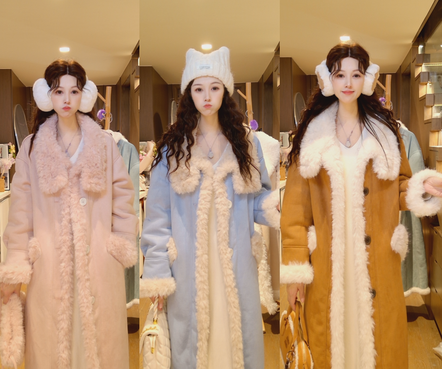 【慧子专属】时尚毛毛外套轻奢气质百搭