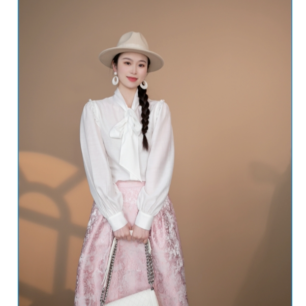 小井定制私服【】法式浪漫新款小仙衬衫打底衫J24W237