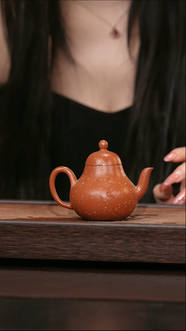 茶壶紫砂宜兴原矿紫砂壶  满砂  高梨  130cc  