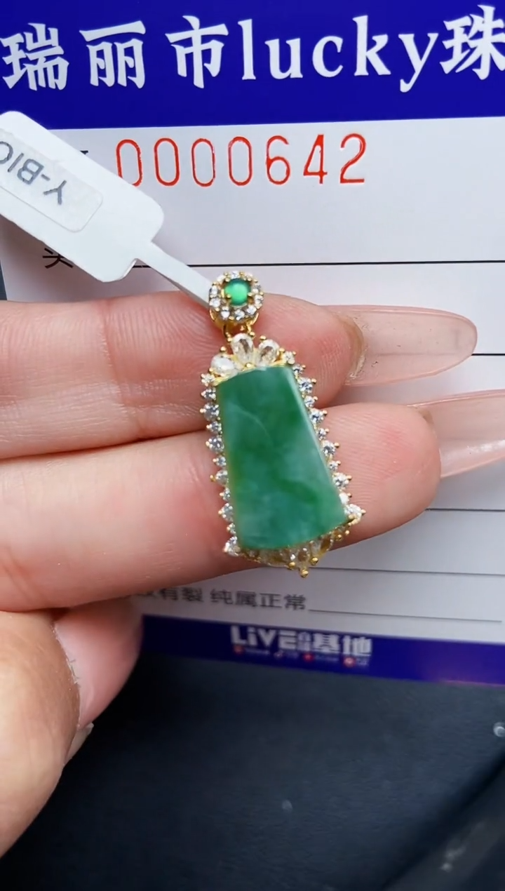 【闪购商品】翡翠颈饰银S925镶嵌0642