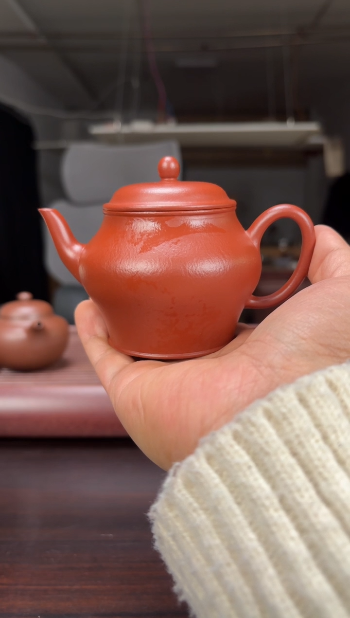 茶壶紫砂朱泥全手工宫灯200毫升