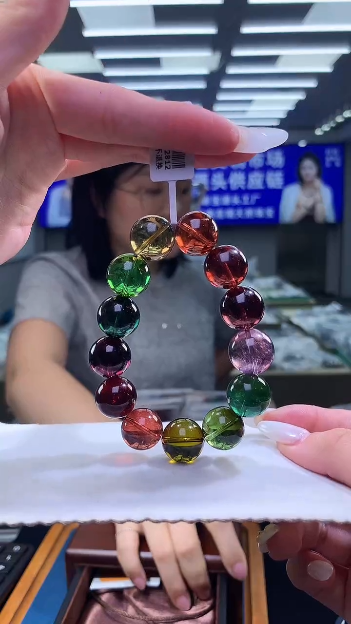 手链未镶嵌碧玺 SSSSS级稀有浓郁碧玺单圈  15x