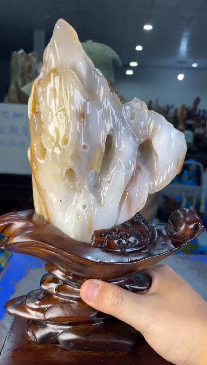 未镶嵌摆件硅化玉13