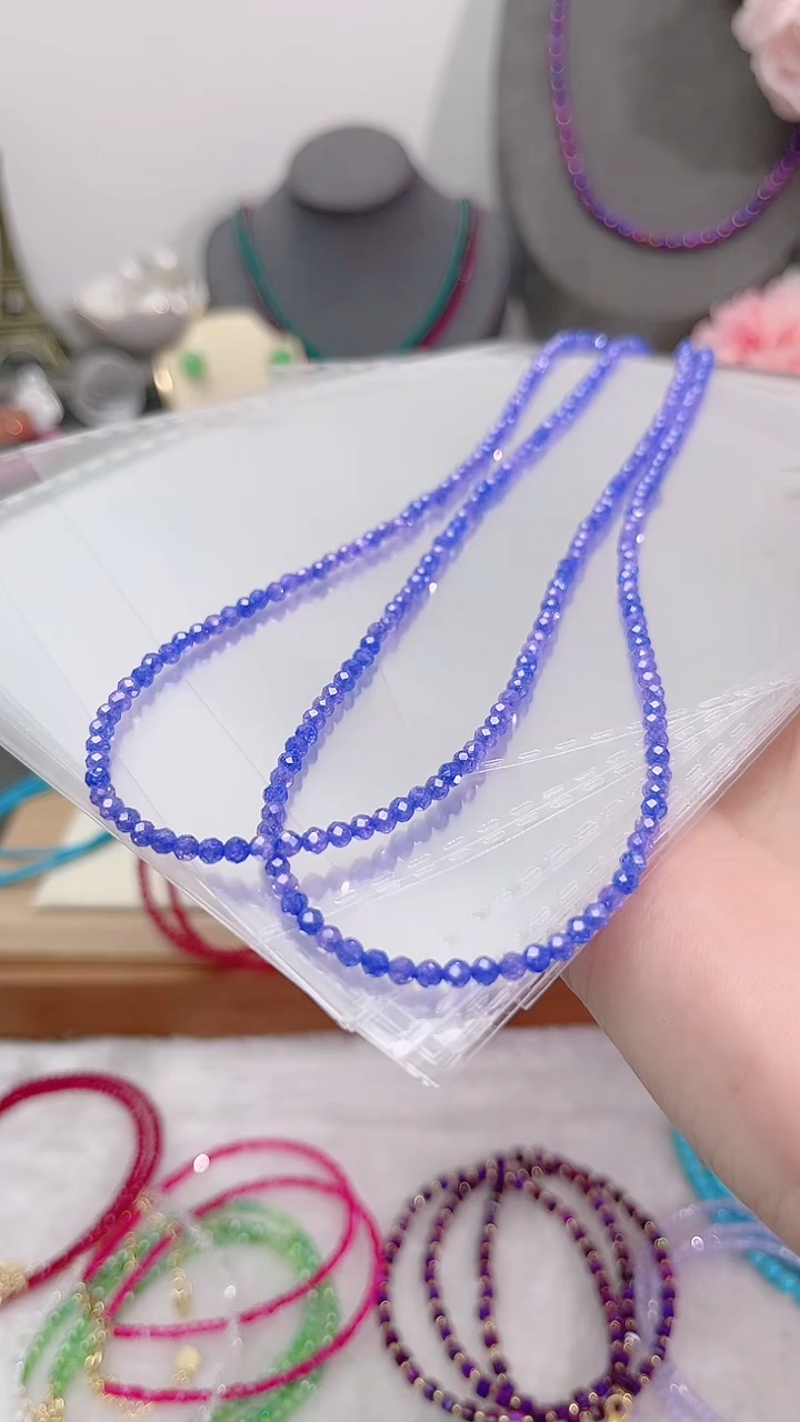 颈饰彩色蓝宝石银S925镶嵌紫99