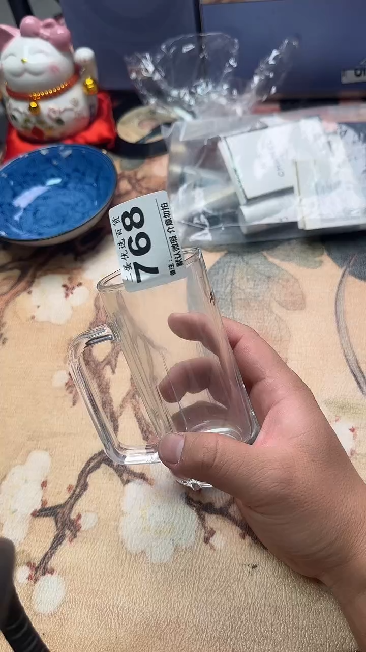 摆件M*n瓷器纯白色圆形杯