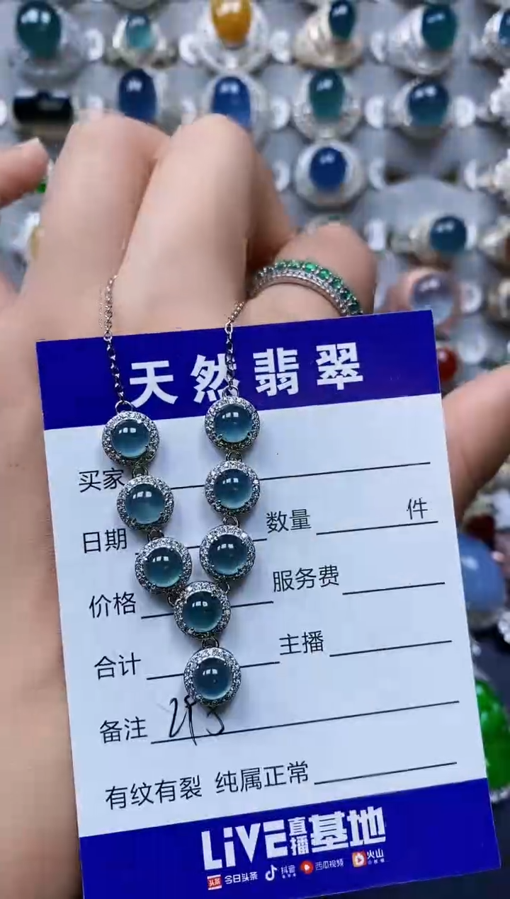 【闪购商品】翡翠颈饰银S925镶嵌0295