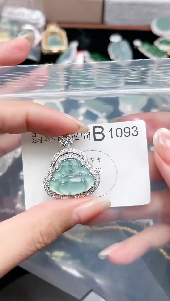 【闪购商品】翡翠颈饰未镶嵌1093赠皮绳